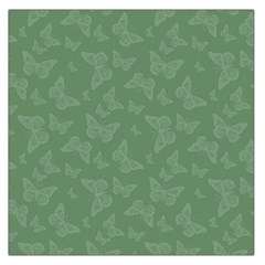 Asparagus Green Butterfly Print Large Satin Scarf (square) by SpinnyChairDesigns