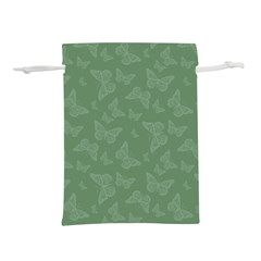 Asparagus Green Butterfly Print Lightweight Drawstring Pouch (s) by SpinnyChairDesigns