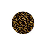 Black Gold Butterfly Print Golf Ball Marker (10 pack) Front