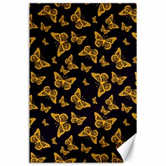 Black Gold Butterfly Print Canvas 24  X 36  by SpinnyChairDesigns