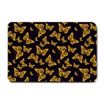 Black Gold Butterfly Print Small Doormat  24 x16  Door Mat