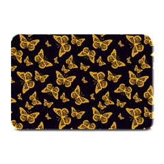 Black Gold Butterfly Print Plate Mats by SpinnyChairDesigns