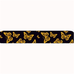 Black Gold Butterfly Print Small Bar Mats by SpinnyChairDesigns