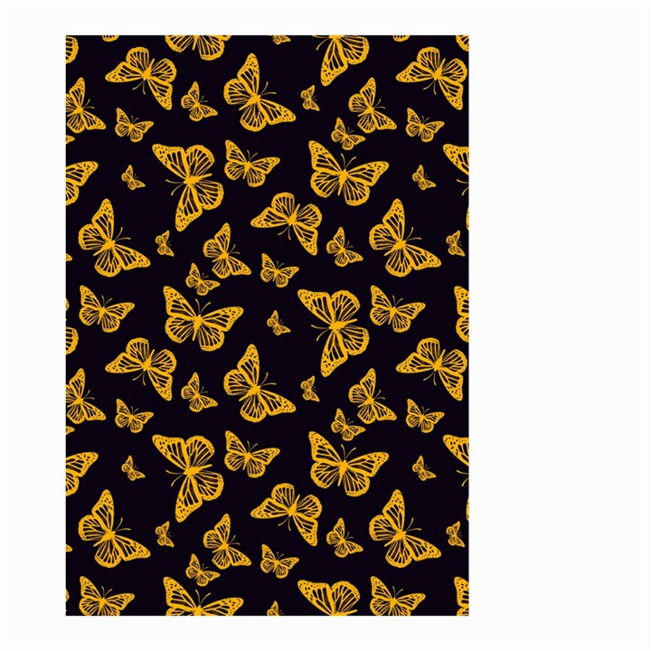 Black Gold Butterfly Print Small Garden Flag (Two Sides)