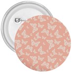 Peaches and Cream Butterfly Print 3  Buttons Front