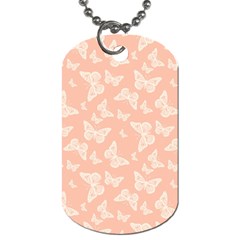 Peaches And Cream Butterfly Print Dog Tag (two Sides) by SpinnyChairDesigns