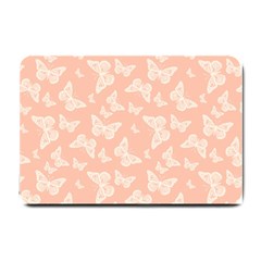 Peaches And Cream Butterfly Print Small Doormat  by SpinnyChairDesigns