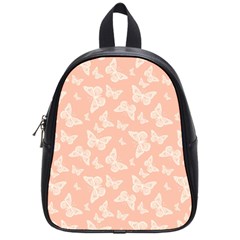 Peaches And Cream Butterfly Print School Bag (small) by SpinnyChairDesigns