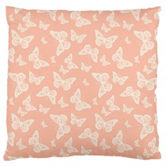 Peaches and Cream Butterfly Print Large Cushion Case (Two Sides)