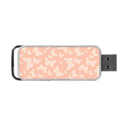 Peaches And Cream Butterfly Print Portable Usb Flash (one Side) by SpinnyChairDesigns