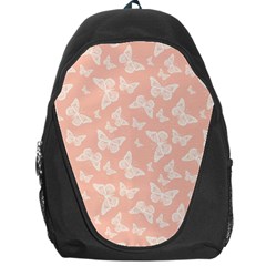 Peaches And Cream Butterfly Print Backpack Bag by SpinnyChairDesigns