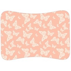 Peaches and Cream Butterfly Print Velour Seat Head Rest Cushion