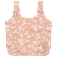 Peaches And Cream Butterfly Print Full Print Recycle Bag (xxl) by SpinnyChairDesigns