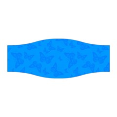 Cornflower Blue Butterfly Print Stretchable Headband by SpinnyChairDesigns