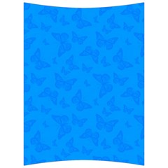 Cornflower Blue Butterfly Print Back Support Cushion by SpinnyChairDesigns