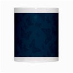 Indigo Dye Blue Butterfly Pattern White Mugs Center