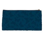 Indigo Dye Blue Butterfly Pattern Pencil Case Back