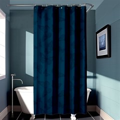 Indigo Dye Blue Butterfly Pattern Shower Curtain 36  X 72  (stall)  by SpinnyChairDesigns