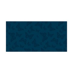 Indigo Dye Blue Butterfly Pattern Yoga Headband by SpinnyChairDesigns