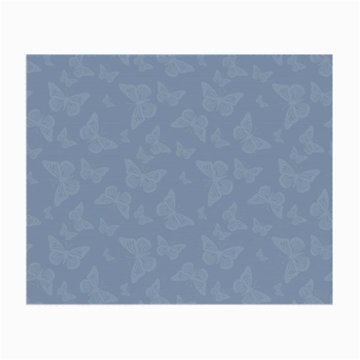 Faded Blue Butterfly Print Small Glasses Cloth (2 Sides)