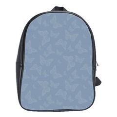 Faded Blue Butterfly Print School Bag (large) by SpinnyChairDesigns