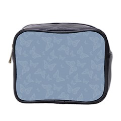 Faded Blue Butterfly Print Mini Toiletries Bag (two Sides) by SpinnyChairDesigns