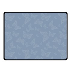 Faded Blue Butterfly Print Fleece Blanket (small) by SpinnyChairDesigns