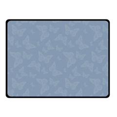 Faded Blue Butterfly Print Double Sided Fleece Blanket (small)  by SpinnyChairDesigns