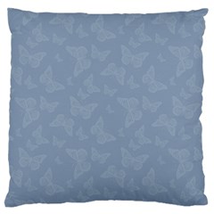 Faded Blue Butterfly Print Standard Flano Cushion Case (one Side) by SpinnyChairDesigns