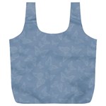 Faded Blue Butterfly Print Full Print Recycle Bag (XXXL) Back