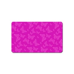 Fuchsia Butterfly Print  Magnet (name Card) by SpinnyChairDesigns