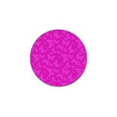 Fuchsia Butterfly Print  Golf Ball Marker by SpinnyChairDesigns