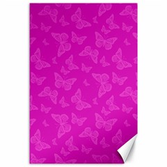 Fuchsia Butterfly Print  Canvas 24  X 36  by SpinnyChairDesigns