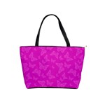 Fuchsia Butterfly Print  Classic Shoulder Handbag Front