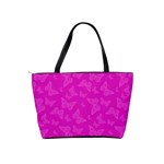 Fuchsia Butterfly Print  Classic Shoulder Handbag Back