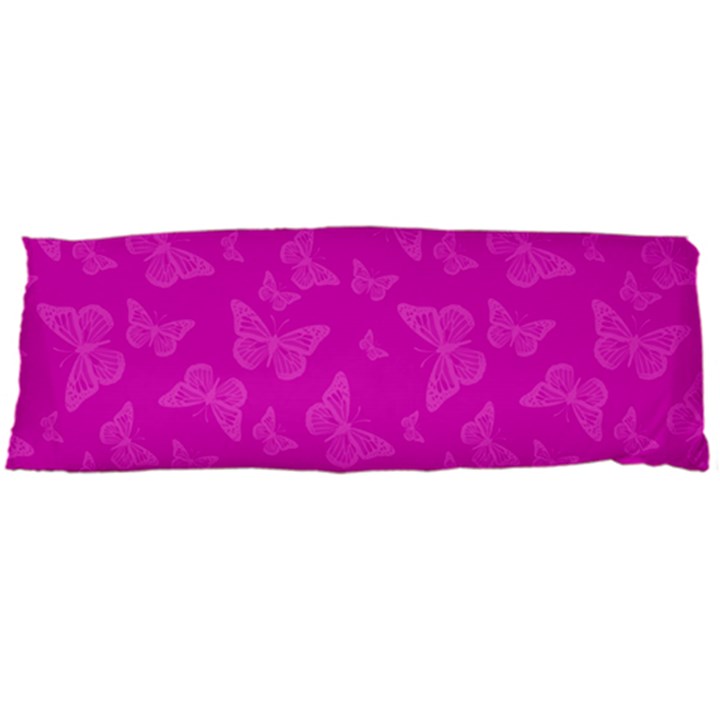 Fuchsia Butterfly Print  Body Pillow Case Dakimakura (Two Sides)