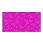 Fuchsia Butterfly Print  Satin Wrap Front