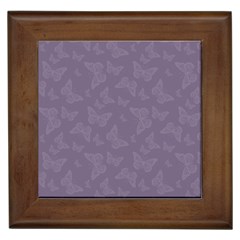 Grape Compote Butterfly Print Framed Tile by SpinnyChairDesigns