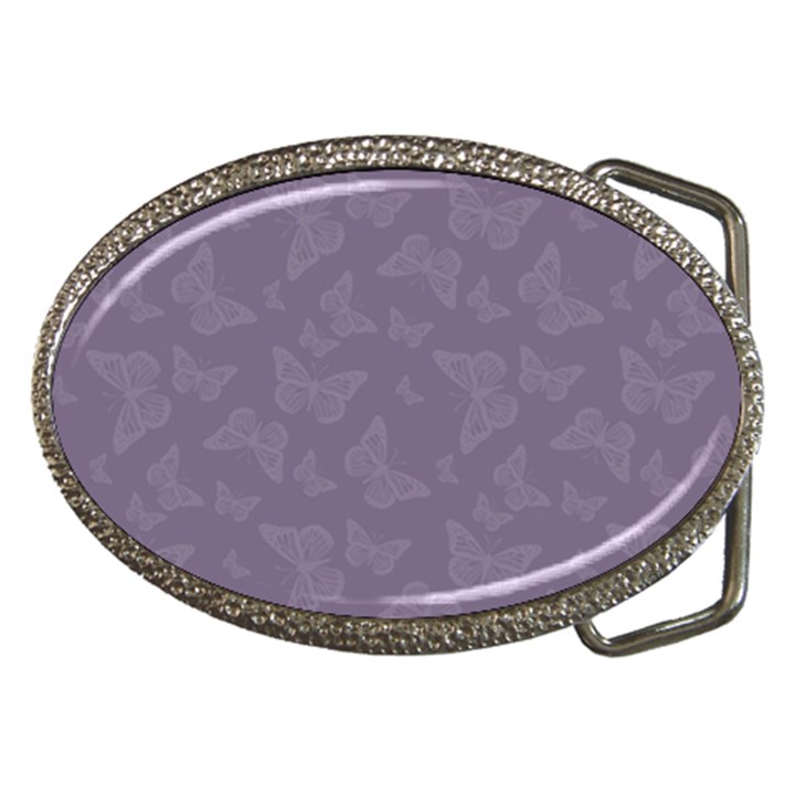 Grape Compote Butterfly Print Belt Buckles