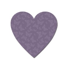 Grape Compote Butterfly Print Heart Magnet by SpinnyChairDesigns