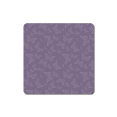 Grape Compote Butterfly Print Square Magnet by SpinnyChairDesigns