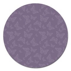 Grape Compote Butterfly Print Magnet 5  (round) by SpinnyChairDesigns