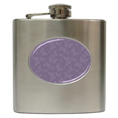 Grape Compote Butterfly Print Hip Flask (6 Oz) by SpinnyChairDesigns