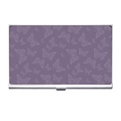 Grape Compote Butterfly Print Business Card Holder by SpinnyChairDesigns