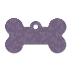 Grape Compote Butterfly Print Dog Tag Bone (two Sides) by SpinnyChairDesigns