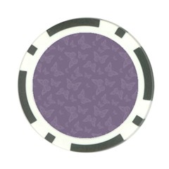 Grape Compote Butterfly Print Poker Chip Card Guard by SpinnyChairDesigns