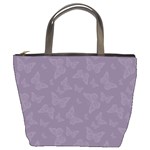 Grape Compote Butterfly Print Bucket Bag Front