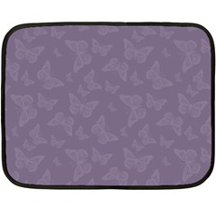 Grape Compote Butterfly Print Fleece Blanket (mini) by SpinnyChairDesigns