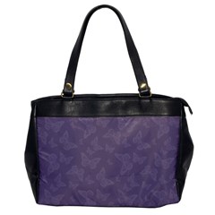 Grape Compote Butterfly Print Oversize Office Handbag by SpinnyChairDesigns