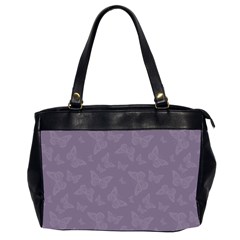 Grape Compote Butterfly Print Oversize Office Handbag (2 Sides) by SpinnyChairDesigns